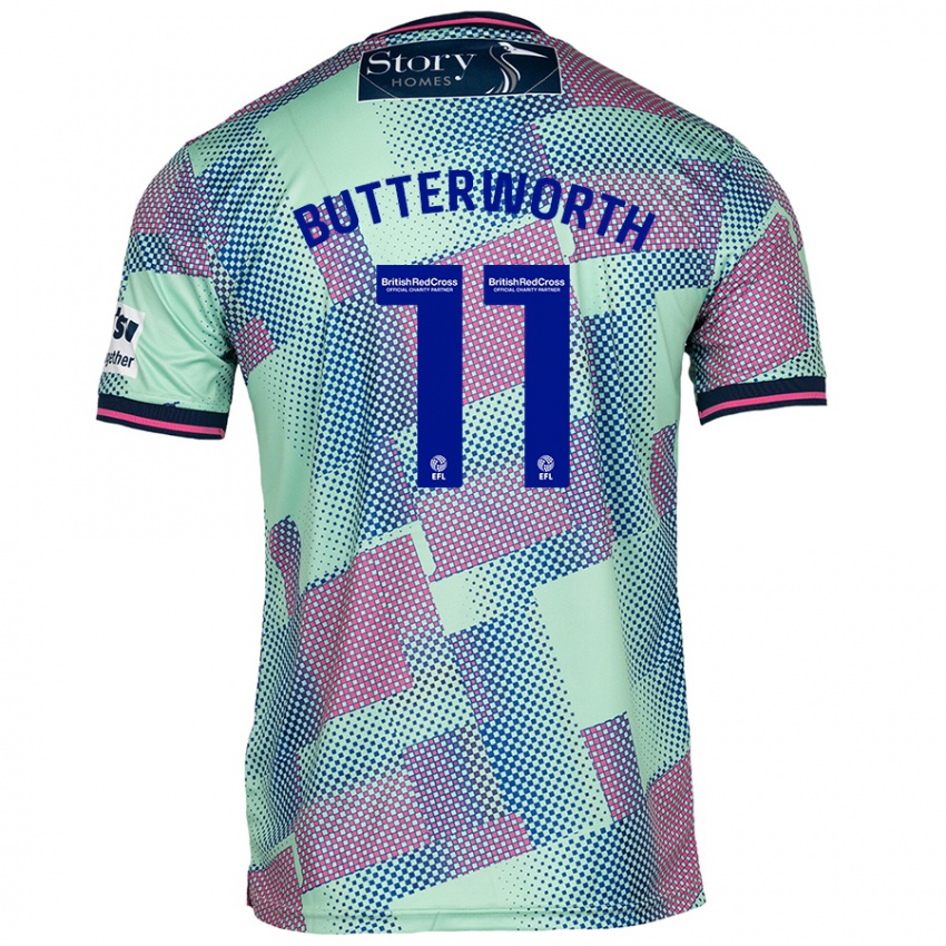 Niño Camiseta Daniel Butterworth #11 Verde 2ª Equipación 2024/25 La Camisa