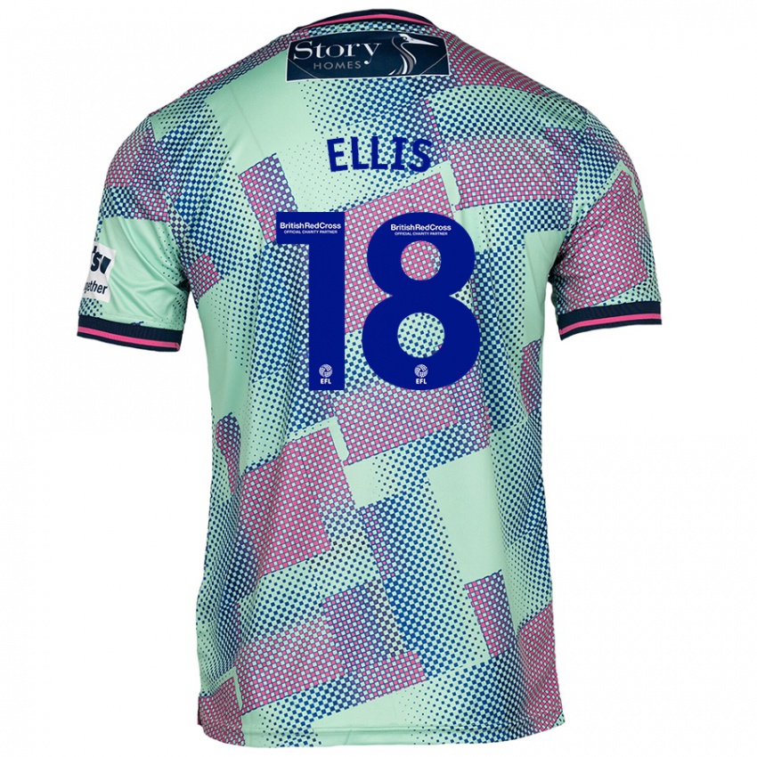 Niño Camiseta Jack Ellis #18 Verde 2ª Equipación 2024/25 La Camisa