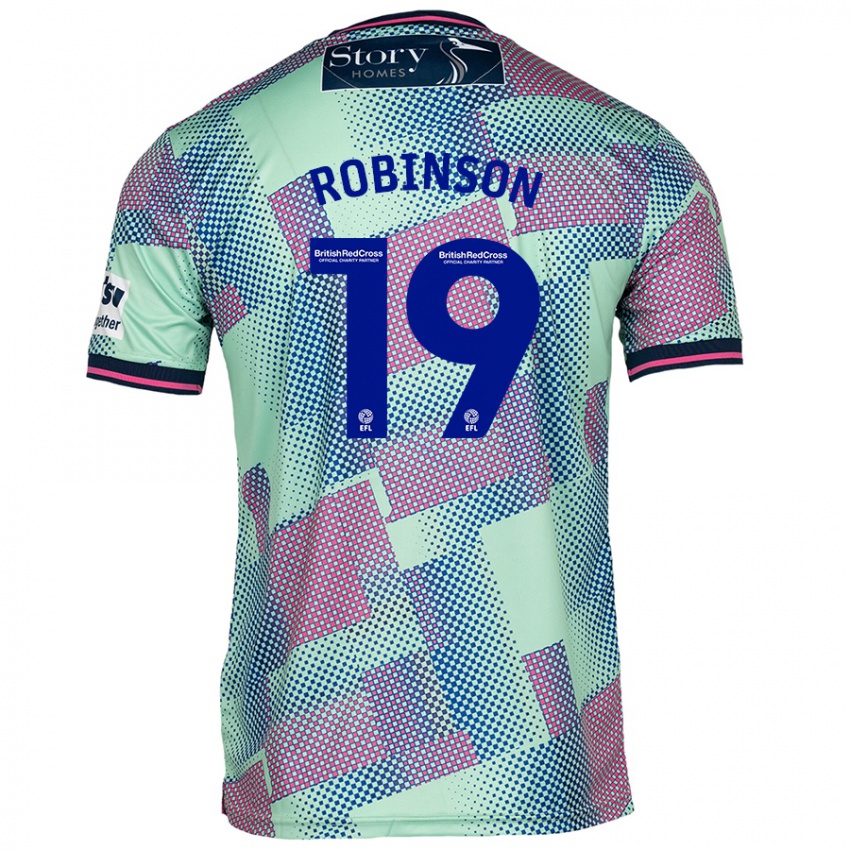 Niño Camiseta Jack Robinson #19 Verde 2ª Equipación 2024/25 La Camisa