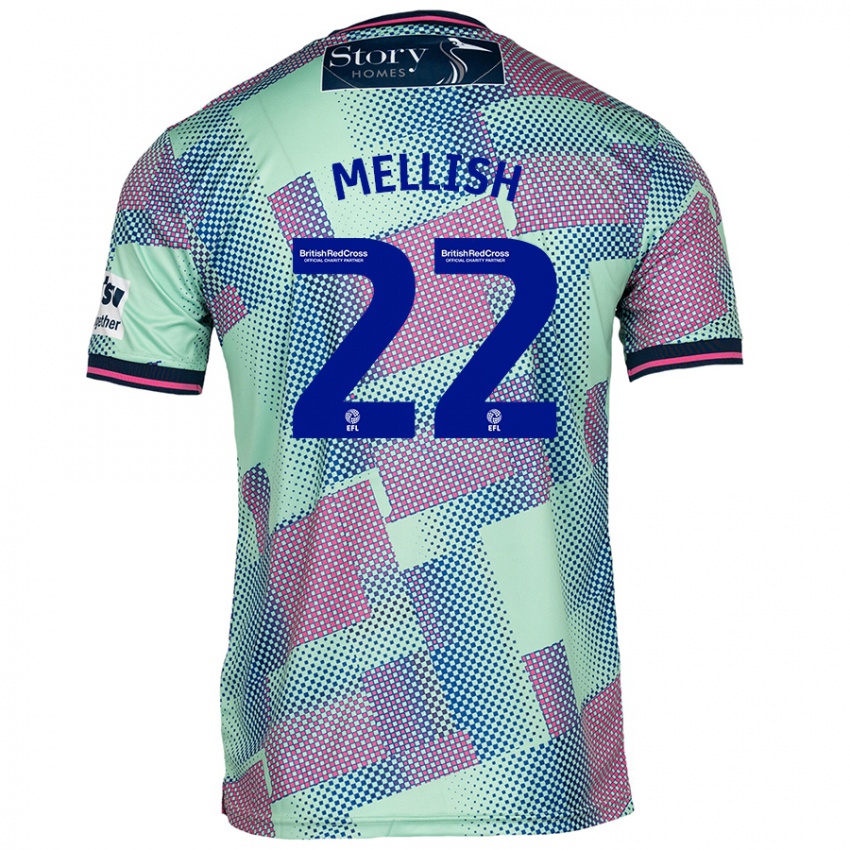 Niño Camiseta Jon Mellish #22 Verde 2ª Equipación 2024/25 La Camisa