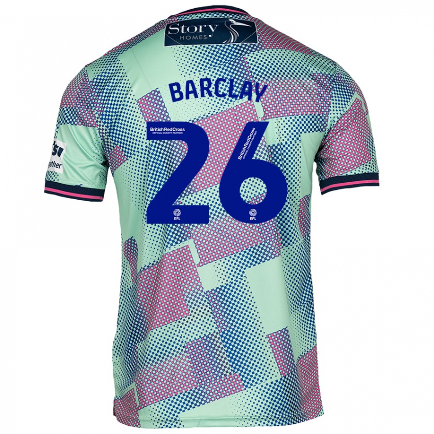 Niño Camiseta Ben Barclay #26 Verde 2ª Equipación 2024/25 La Camisa