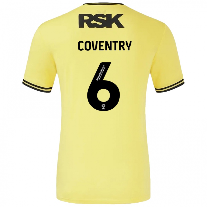 Niño Camiseta Conor Coventry #6 Amarillo Negro 2ª Equipación 2024/25 La Camisa