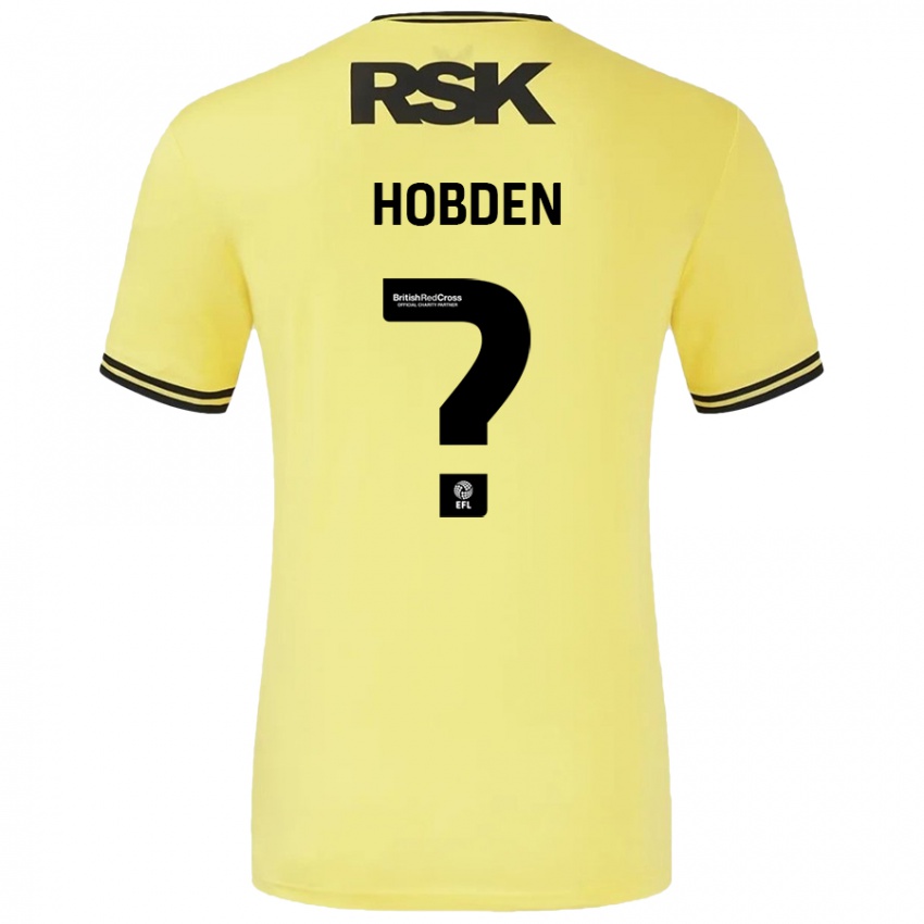 Niño Camiseta Ollie Hobden #0 Amarillo Negro 2ª Equipación 2024/25 La Camisa