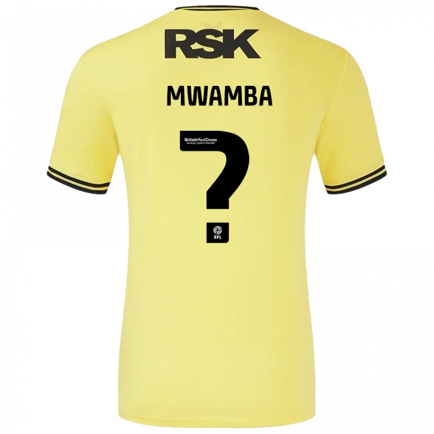 Niño Camiseta Alan Mwamba #0 Amarillo Negro 2ª Equipación 2024/25 La Camisa