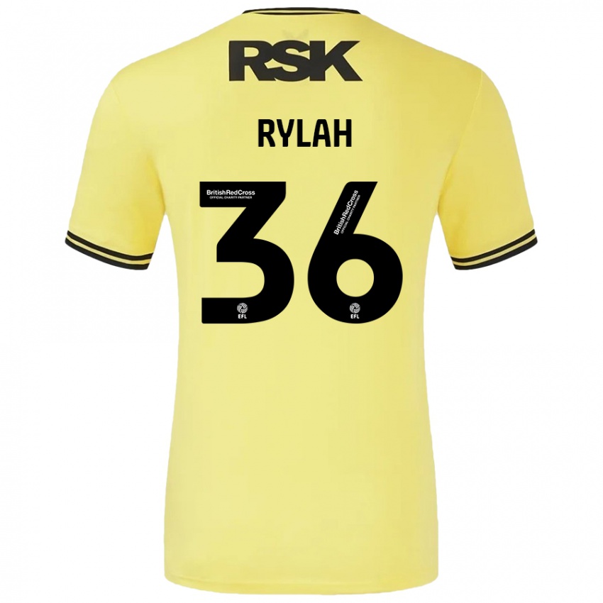 Niño Camiseta Henry Rylah #36 Amarillo Negro 2ª Equipación 2024/25 La Camisa