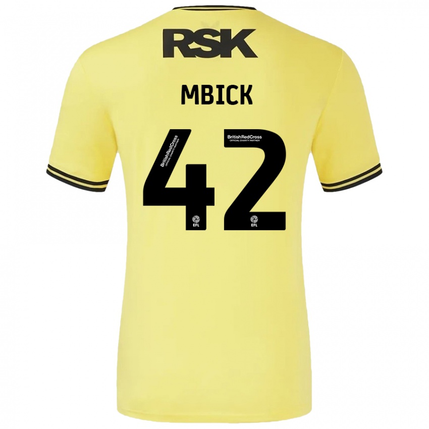 Niño Camiseta Micah Mbick #42 Amarillo Negro 2ª Equipación 2024/25 La Camisa