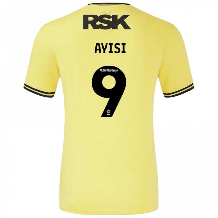 Niño Camiseta Freda Ayisi #9 Amarillo Negro 2ª Equipación 2024/25 La Camisa