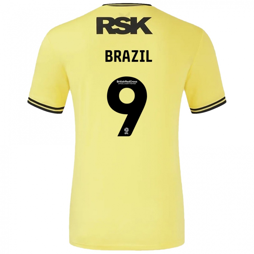 Niño Camiseta Ellie Brazil #9 Amarillo Negro 2ª Equipación 2024/25 La Camisa