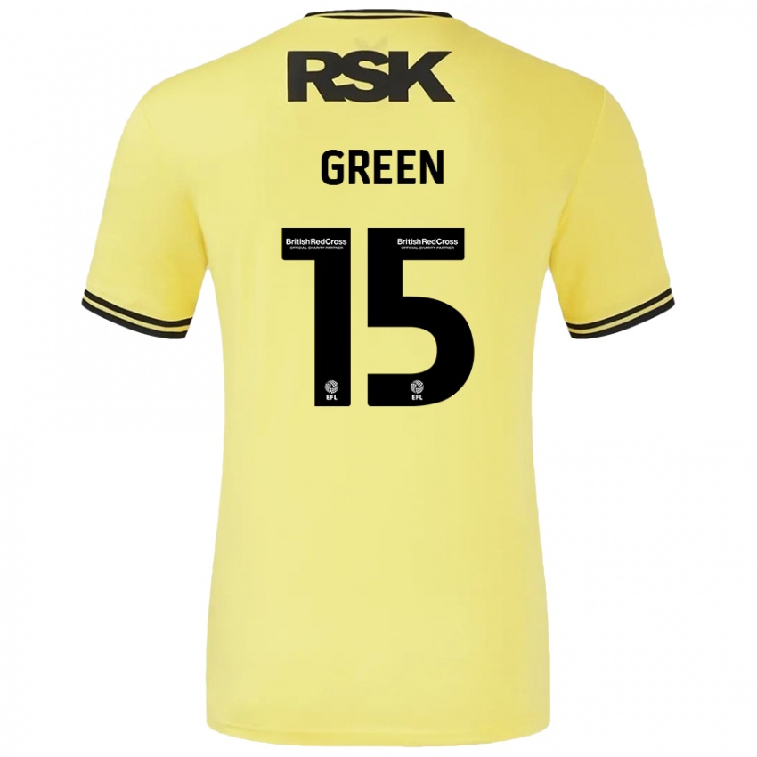 Niño Camiseta Kayleigh Green #15 Amarillo Negro 2ª Equipación 2024/25 La Camisa