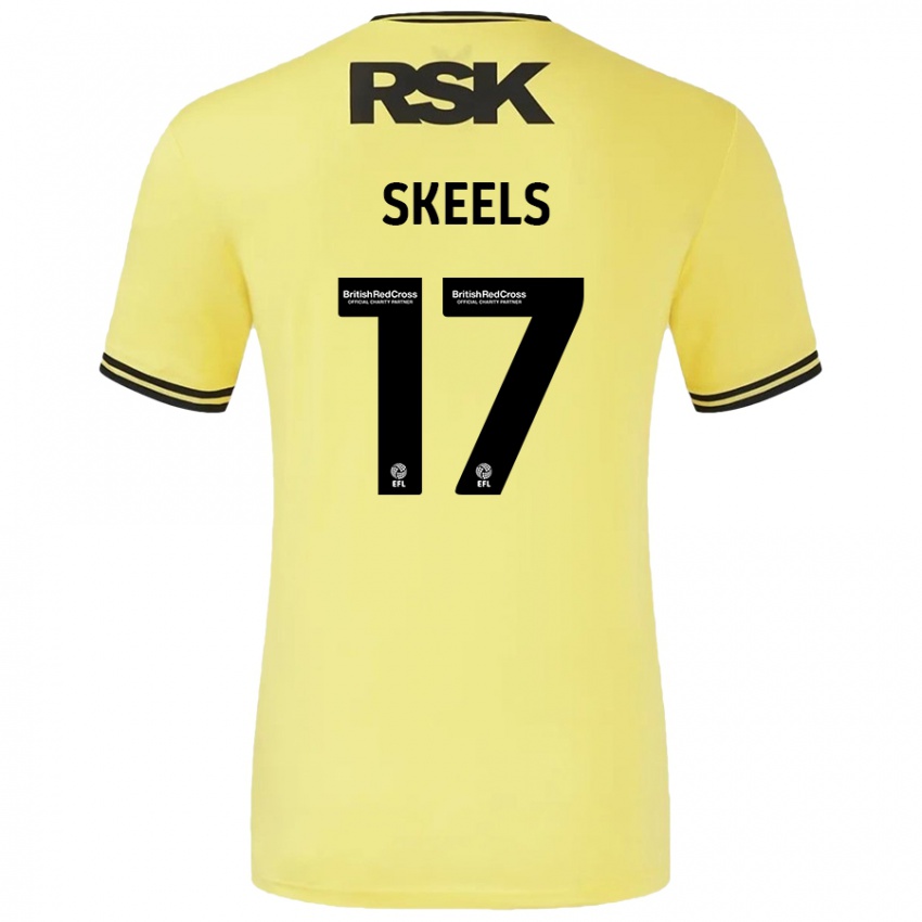 Niño Camiseta Kiera Skeels #17 Amarillo Negro 2ª Equipación 2024/25 La Camisa