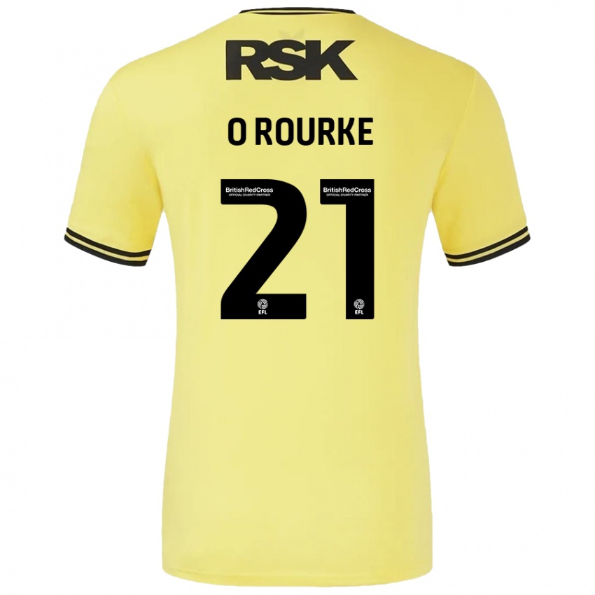 Niño Camiseta Sophie O'rourke #21 Amarillo Negro 2ª Equipación 2024/25 La Camisa