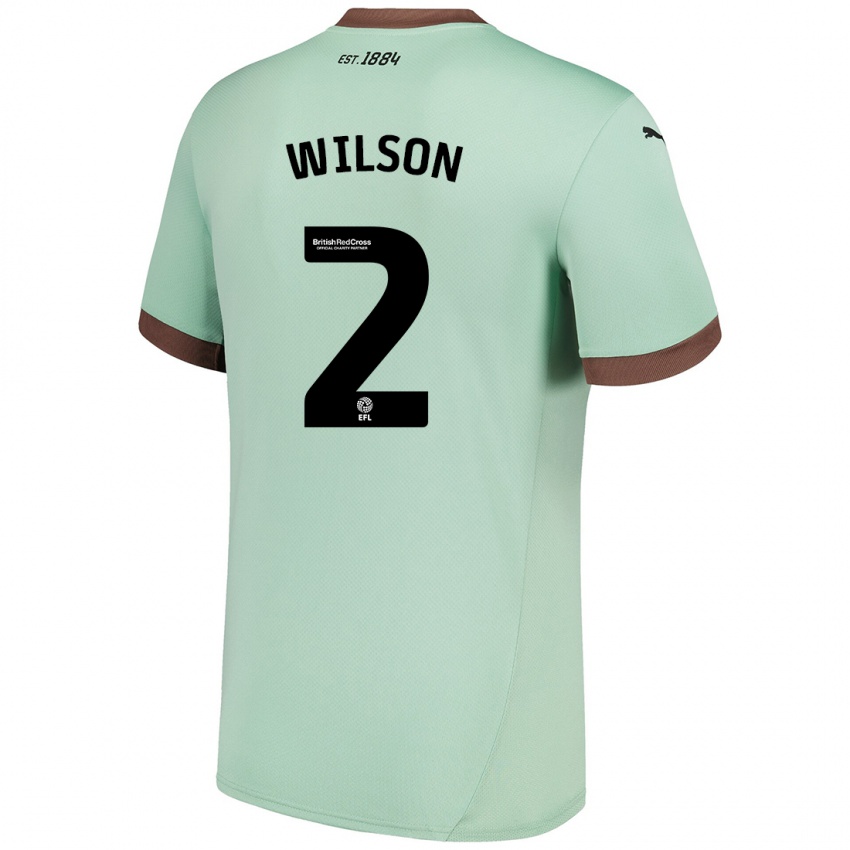 Niño Camiseta Kane Wilson #2 Verde Pálido 2ª Equipación 2024/25 La Camisa