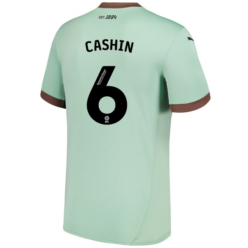 Niño Camiseta Eiran Cashin #6 Verde Pálido 2ª Equipación 2024/25 La Camisa