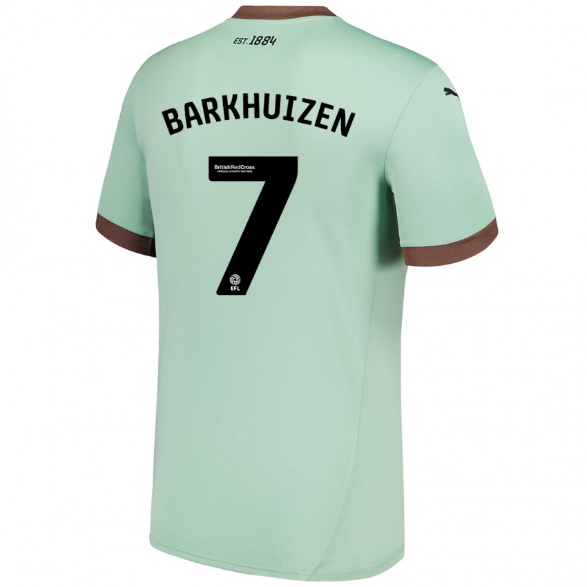 Niño Camiseta Tom Barkhuizen #7 Verde Pálido 2ª Equipación 2024/25 La Camisa