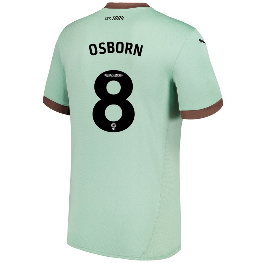 Niño Camiseta Ben Osborn #8 Verde Pálido 2ª Equipación 2024/25 La Camisa