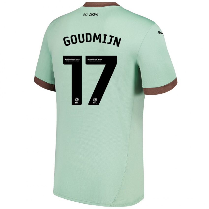 Niño Camiseta Kenzo Goudmijn #17 Verde Pálido 2ª Equipación 2024/25 La Camisa