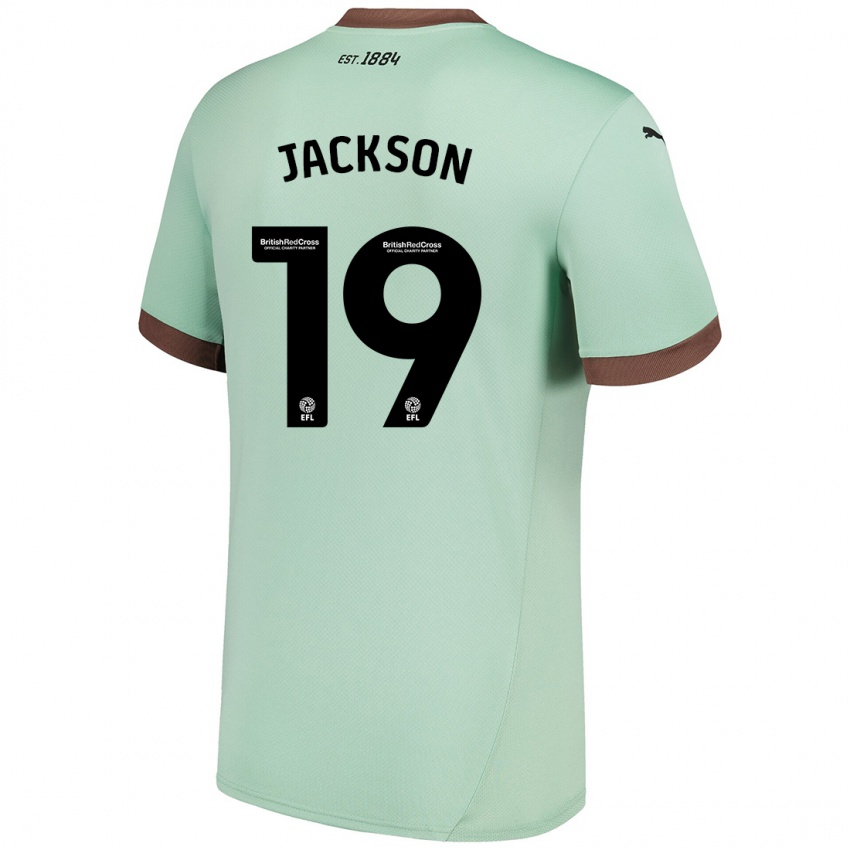 Niño Camiseta Kayden Jackson #19 Verde Pálido 2ª Equipación 2024/25 La Camisa