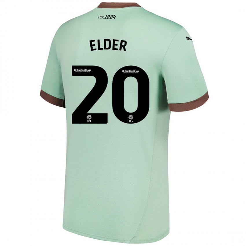 Niño Camiseta Callum Elder #20 Verde Pálido 2ª Equipación 2024/25 La Camisa