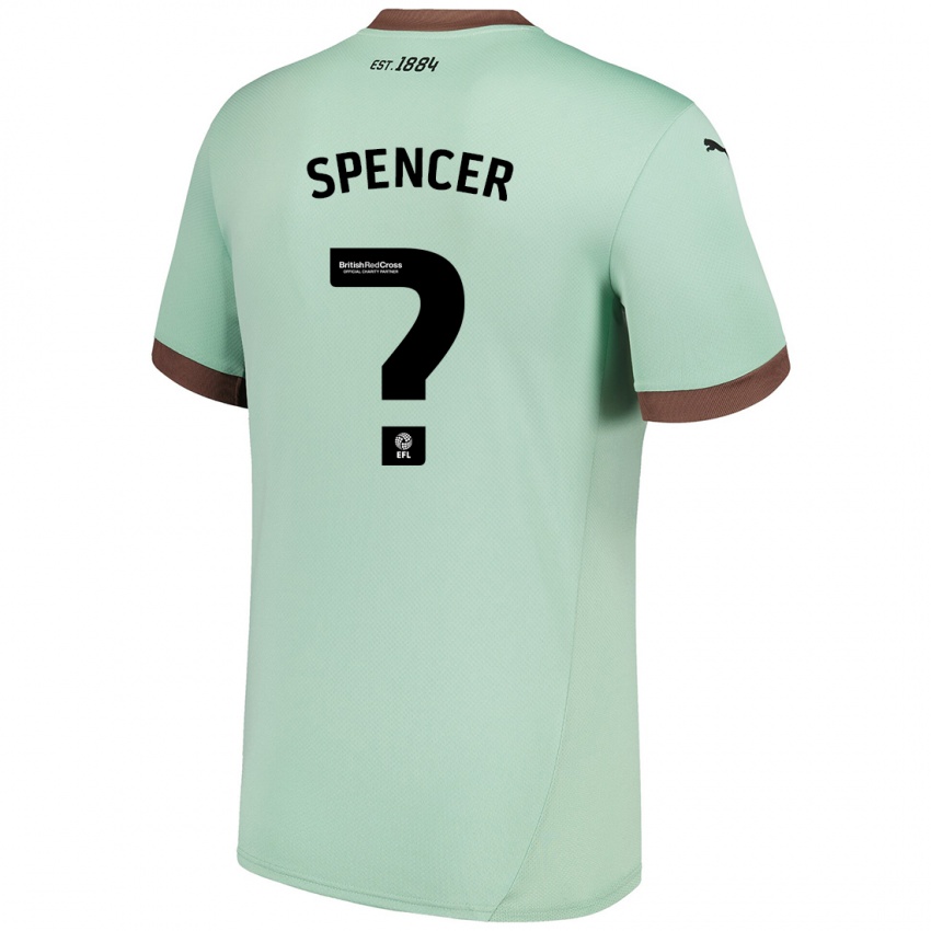 Niño Camiseta Morten Spencer #0 Verde Pálido 2ª Equipación 2024/25 La Camisa