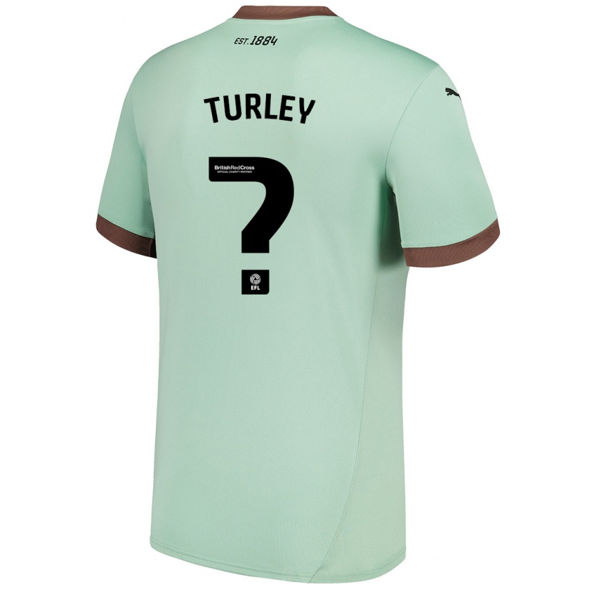 Niño Camiseta Freddie Turley #0 Verde Pálido 2ª Equipación 2024/25 La Camisa