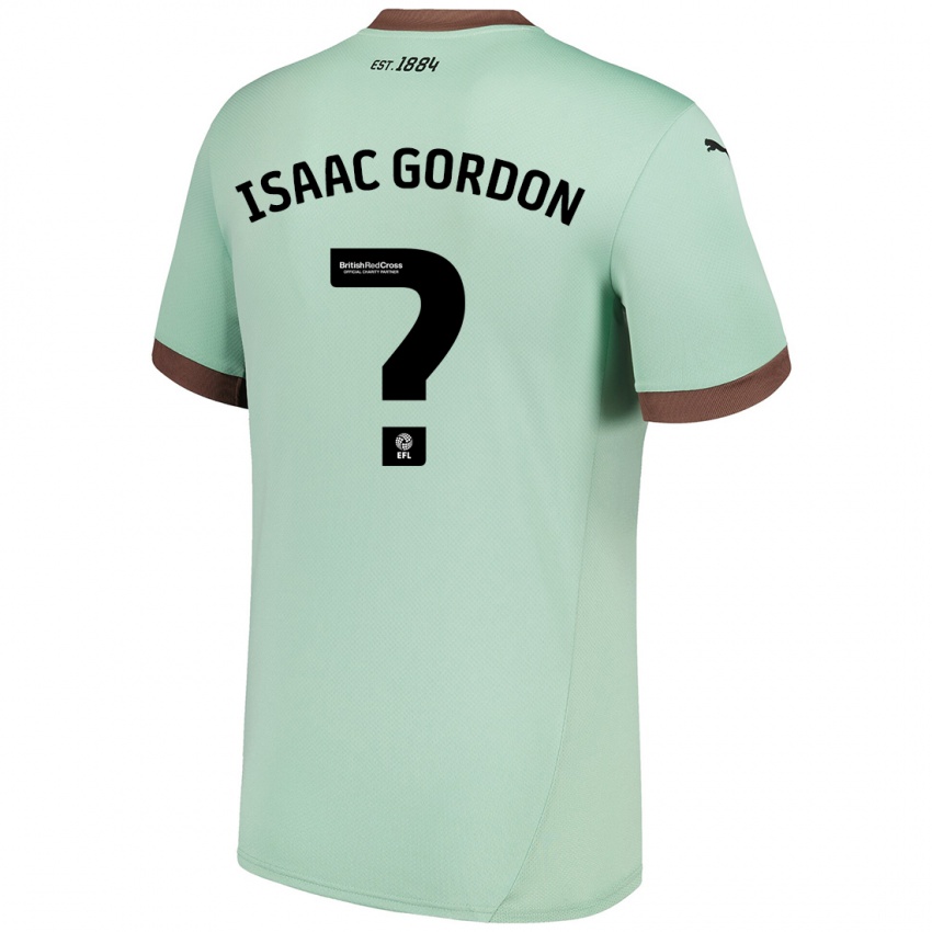 Niño Camiseta Isaac Gordon #0 Verde Pálido 2ª Equipación 2024/25 La Camisa