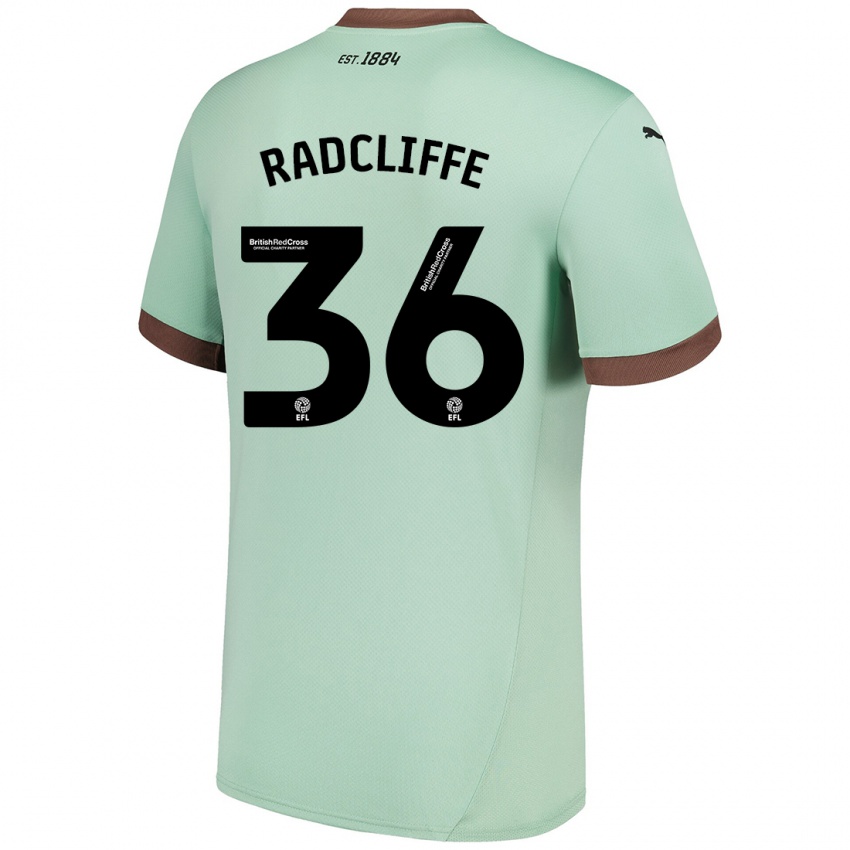 Niño Camiseta Ben Radcliffe #36 Verde Pálido 2ª Equipación 2024/25 La Camisa