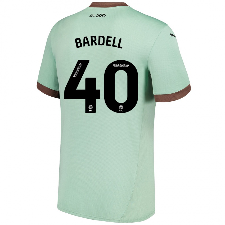 Niño Camiseta Max Bardell #40 Verde Pálido 2ª Equipación 2024/25 La Camisa