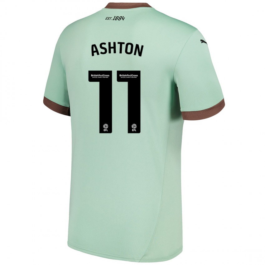 Niño Camiseta Eleanor Ashton #11 Verde Pálido 2ª Equipación 2024/25 La Camisa