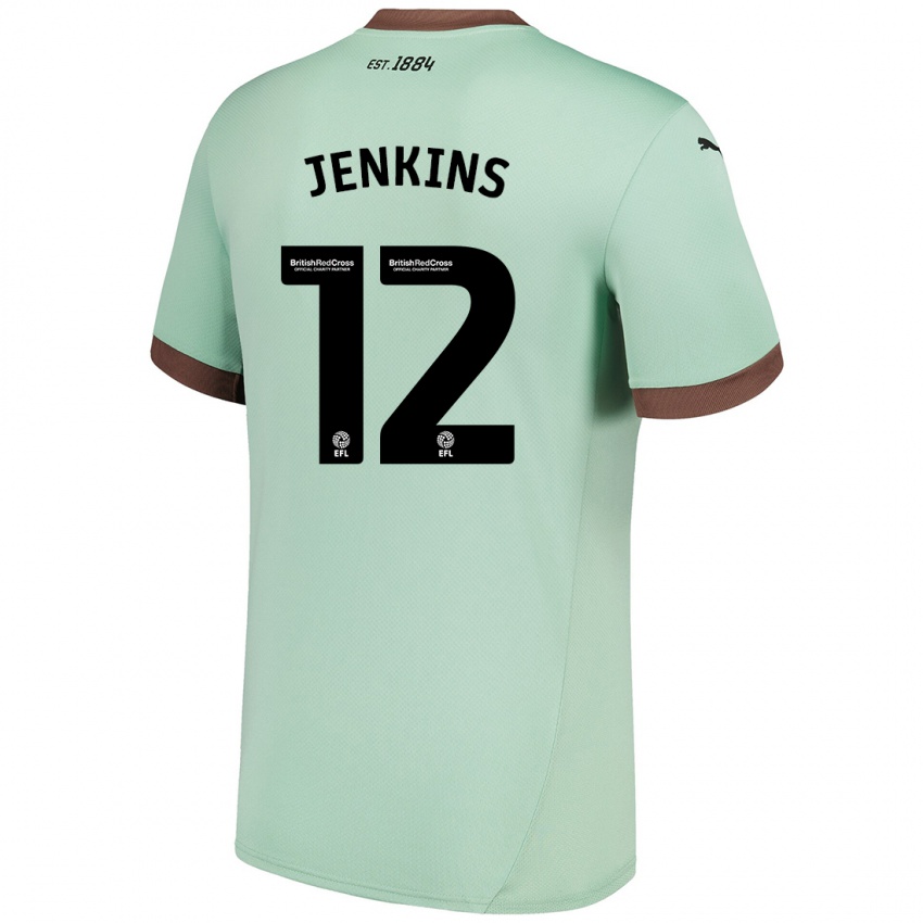 Niño Camiseta Camille Jenkins #12 Verde Pálido 2ª Equipación 2024/25 La Camisa