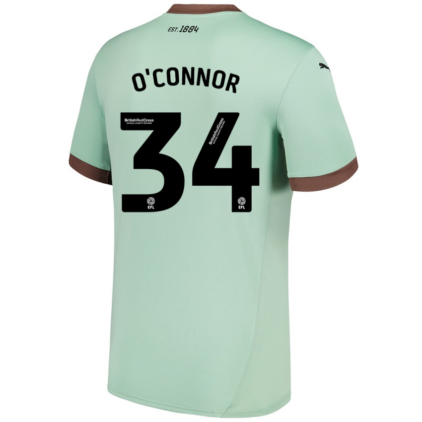 Niño Camiseta Dolcie O'connor #34 Verde Pálido 2ª Equipación 2024/25 La Camisa