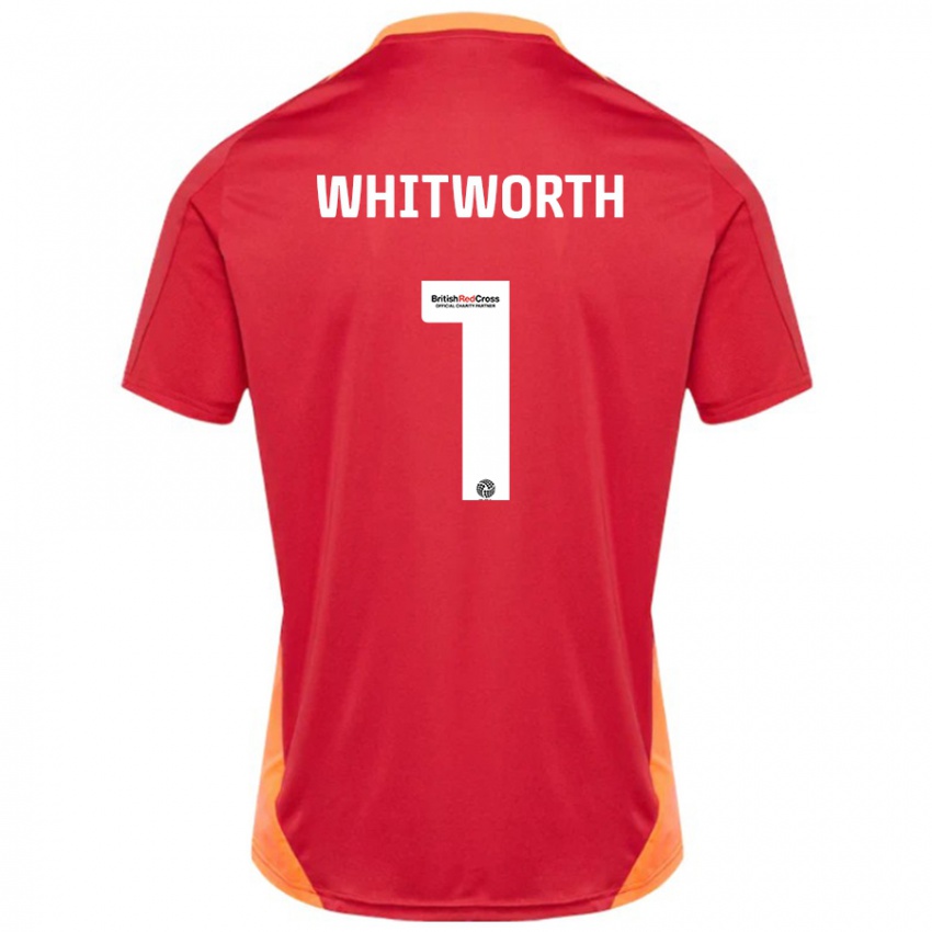 Niño Camiseta Joe Whitworth #1 Azul Blanquecino 2ª Equipación 2024/25 La Camisa