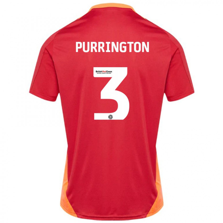 Niño Camiseta Ben Purrington #3 Azul Blanquecino 2ª Equipación 2024/25 La Camisa