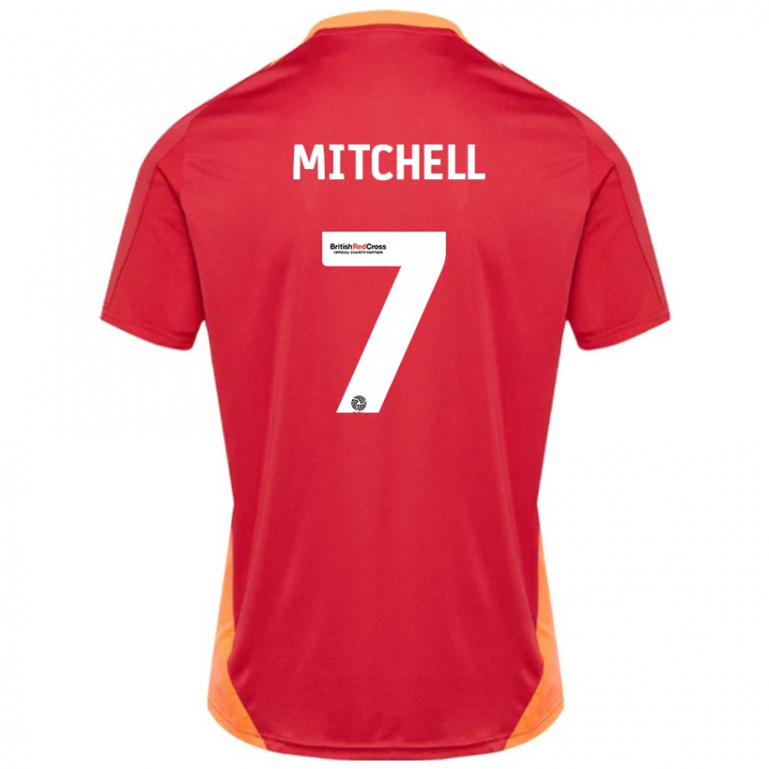 Niño Camiseta Demetri Mitchell #7 Azul Blanquecino 2ª Equipación 2024/25 La Camisa