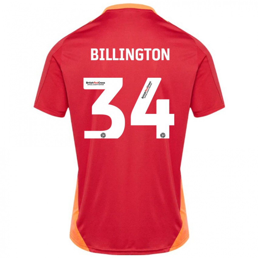 Niño Camiseta Gabe Billington #34 Azul Blanquecino 2ª Equipación 2024/25 La Camisa