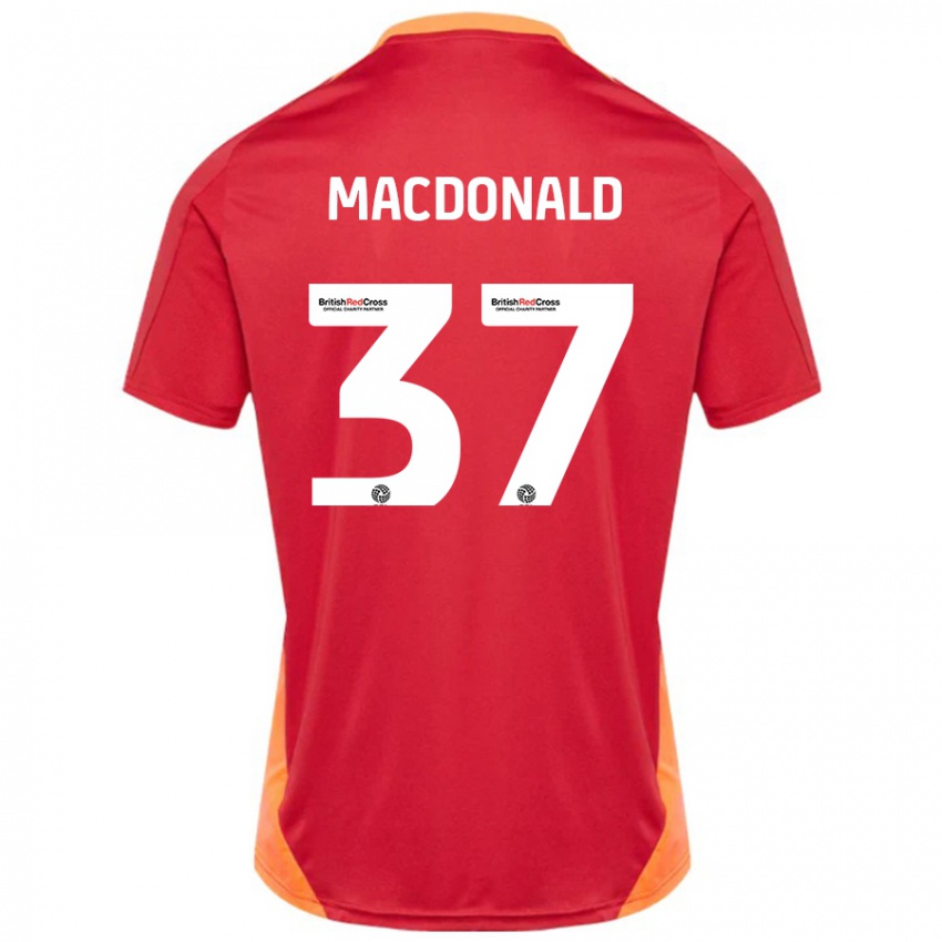 Niño Camiseta Shaun Macdonald #37 Azul Blanquecino 2ª Equipación 2024/25 La Camisa