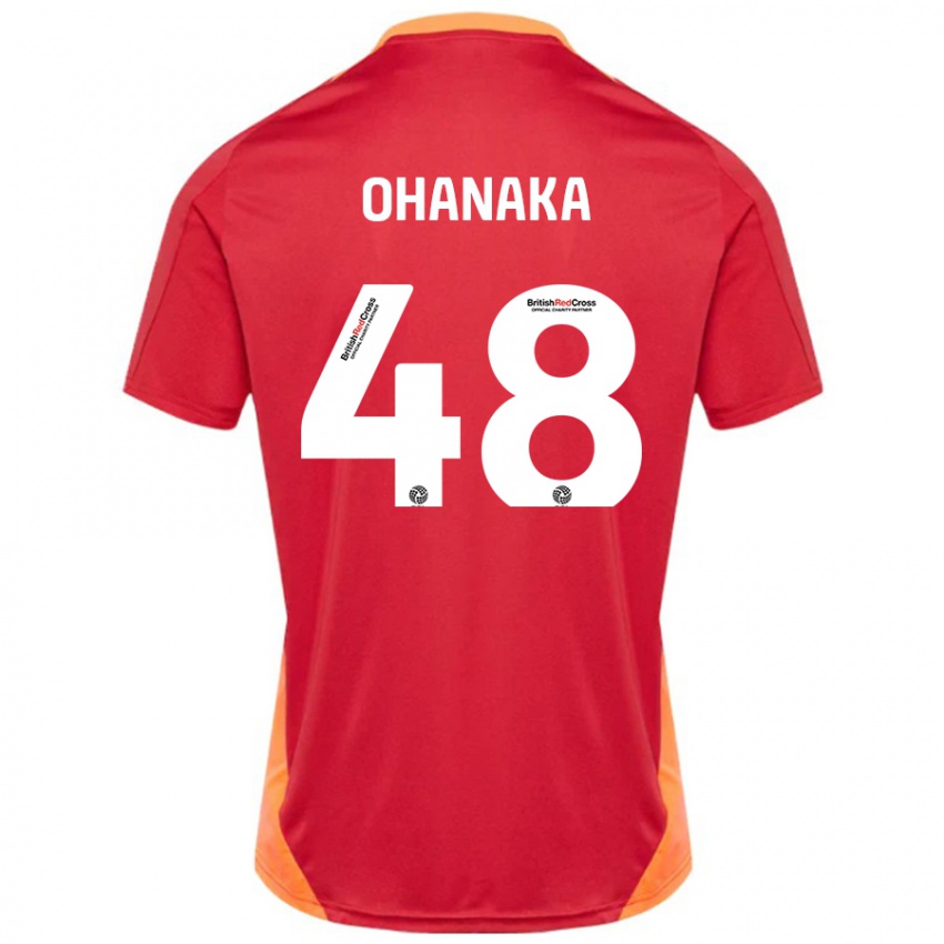 Niño Camiseta Santino Ohanaka #48 Azul Blanquecino 2ª Equipación 2024/25 La Camisa