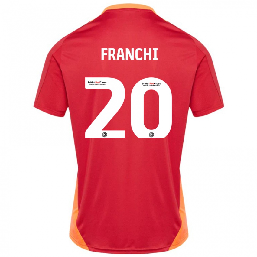 Niño Camiseta Matilda Franchi #20 Azul Blanquecino 2ª Equipación 2024/25 La Camisa