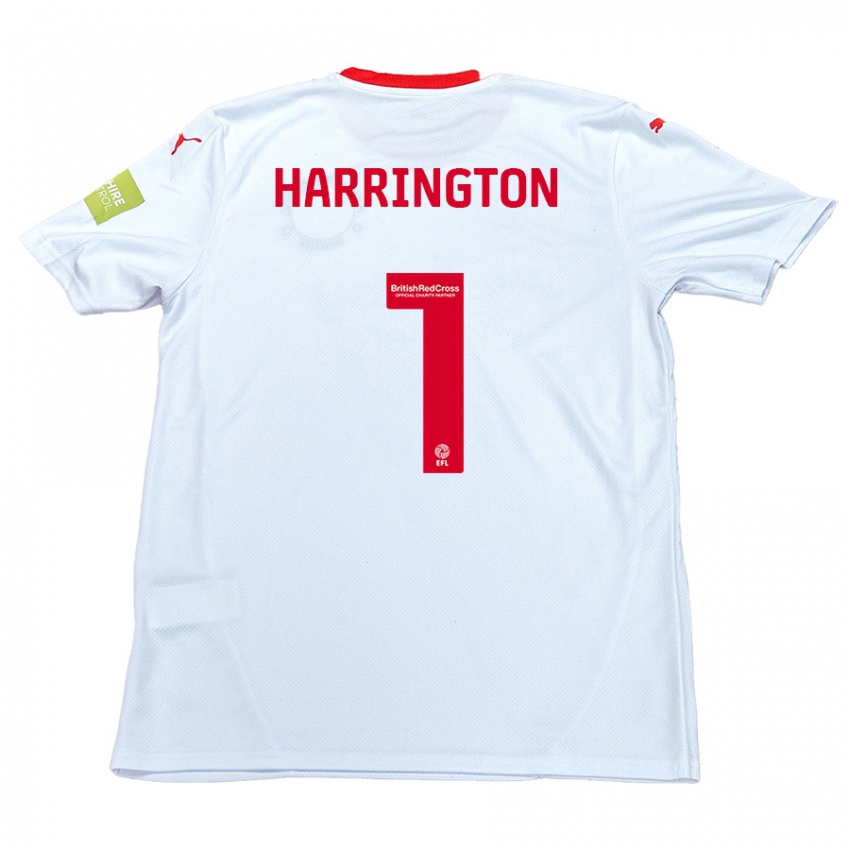 Niño Camiseta David Harrington #1 Blanco 2ª Equipación 2024/25 La Camisa