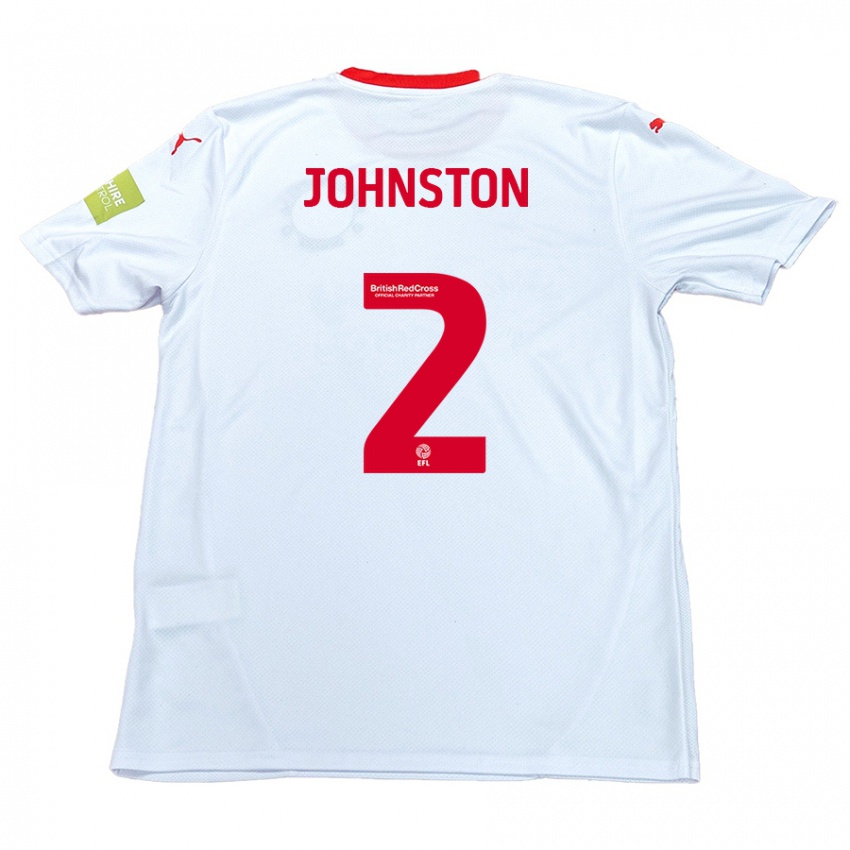 Niño Camiseta Carl Johnston #2 Blanco 2ª Equipación 2024/25 La Camisa