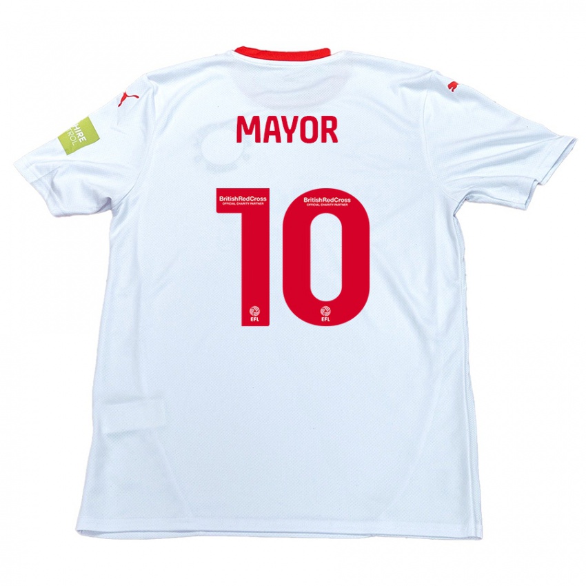 Niño Camiseta Danny Mayor #10 Blanco 2ª Equipación 2024/25 La Camisa