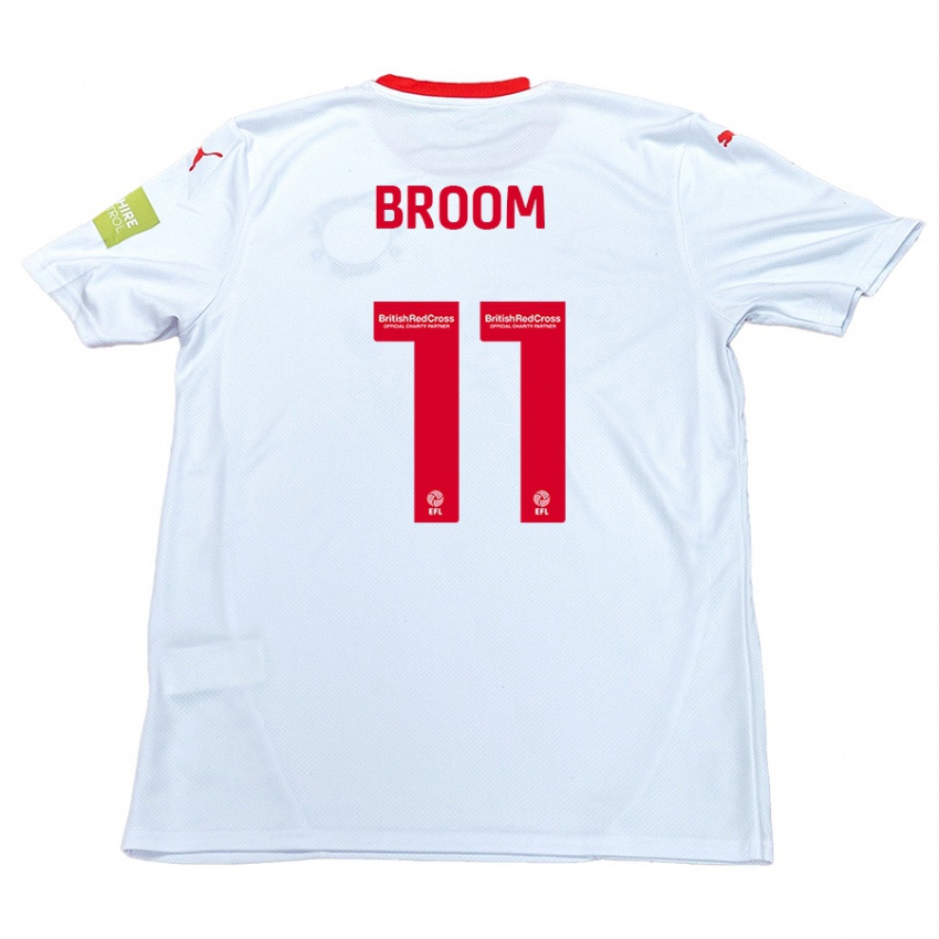 Niño Camiseta Ryan Broom #11 Blanco 2ª Equipación 2024/25 La Camisa