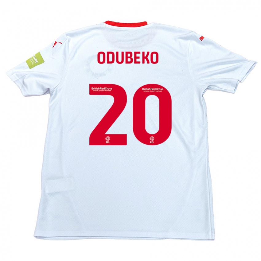 Niño Camiseta Mipo Odubeko #20 Blanco 2ª Equipación 2024/25 La Camisa