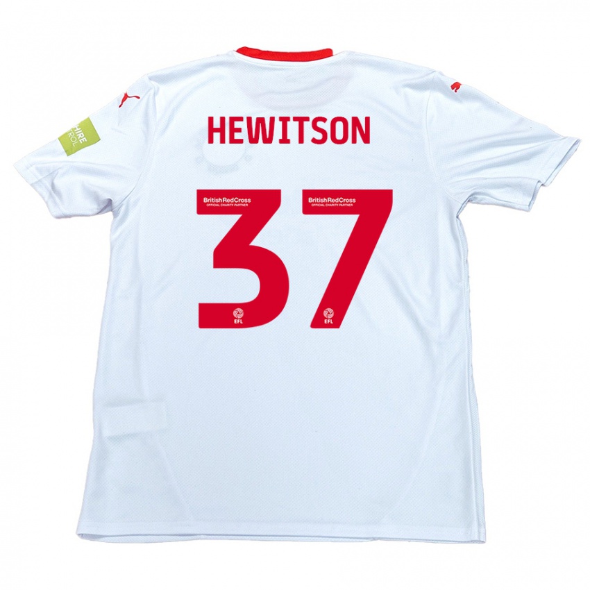 Niño Camiseta Luke Hewitson #37 Blanco 2ª Equipación 2024/25 La Camisa