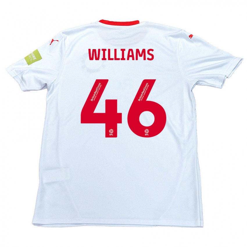 Niño Camiseta Theo Williams #46 Blanco 2ª Equipación 2024/25 La Camisa