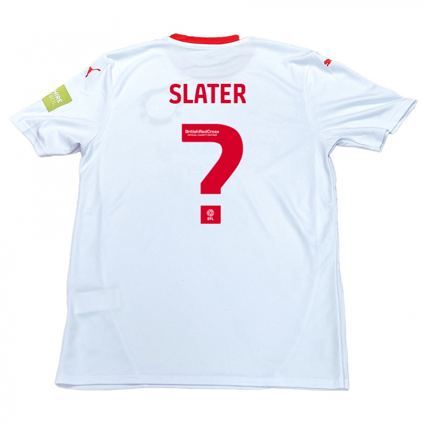 Niño Camiseta Adham Slater #0 Blanco 2ª Equipación 2024/25 La Camisa