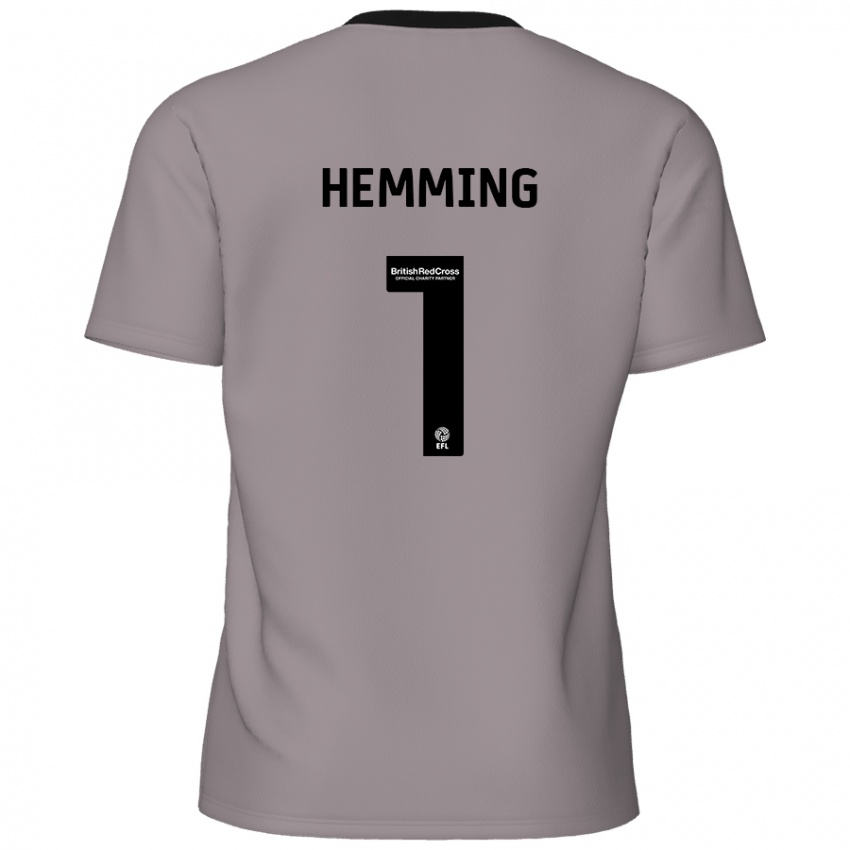 Niño Camiseta Zach Hemming #1 Gris 2ª Equipación 2024/25 La Camisa