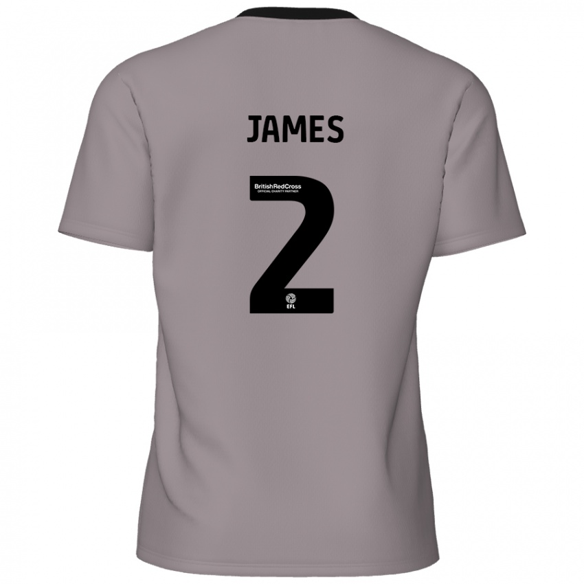 Niño Camiseta Tom James #2 Gris 2ª Equipación 2024/25 La Camisa