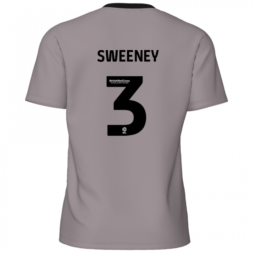 Niño Camiseta Jayden Sweeney #3 Gris 2ª Equipación 2024/25 La Camisa