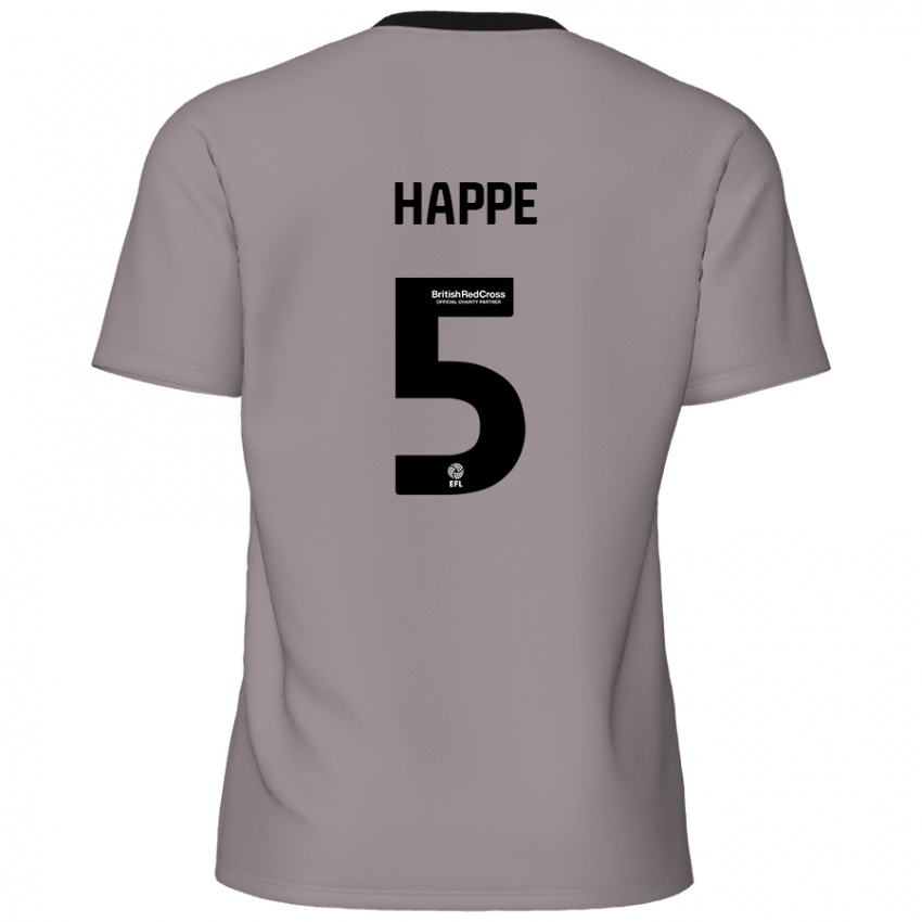 Niño Camiseta Dan Happe #5 Gris 2ª Equipación 2024/25 La Camisa