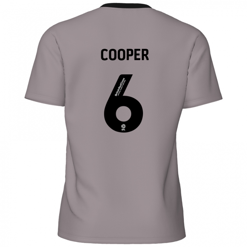 Niño Camiseta Brandon Cooper #6 Gris 2ª Equipación 2024/25 La Camisa